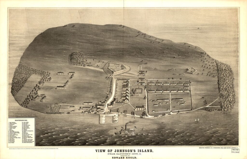 Johnson's Island, near Sandusky City, Ohio in 1865